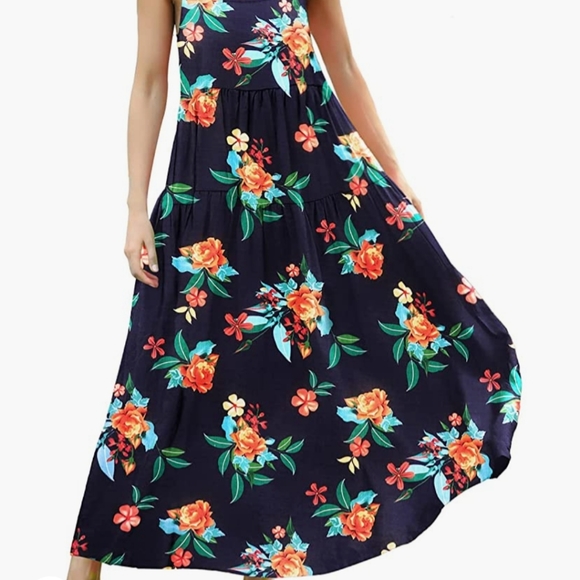 Women Casual Loose Bohemian Floral Print Dresses - Picture 11 of 12